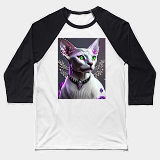 White Beauty Sphynx Baseball T-Shirt